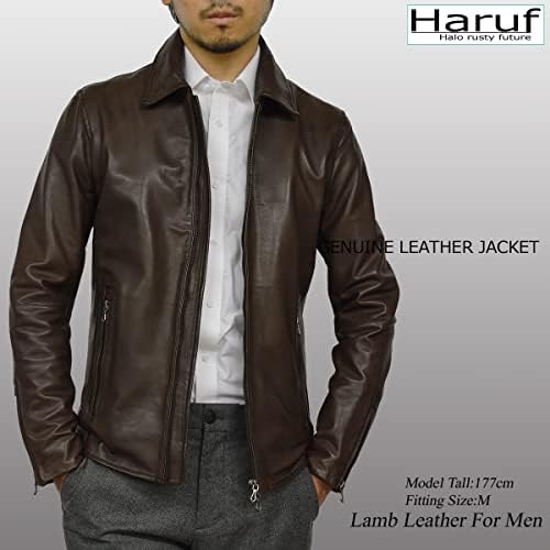 Amazon | [ハルフ] 本革 レザージャケット ライダースジャケット